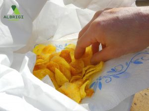 Degustazione chips all'idrolato di rosmarino